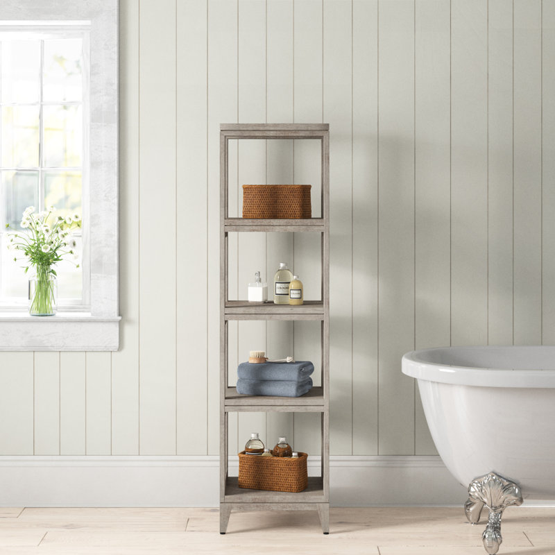 Birch Lane™ Sharon Solid Wood Freestanding Bathroom Shelves Wayfair
